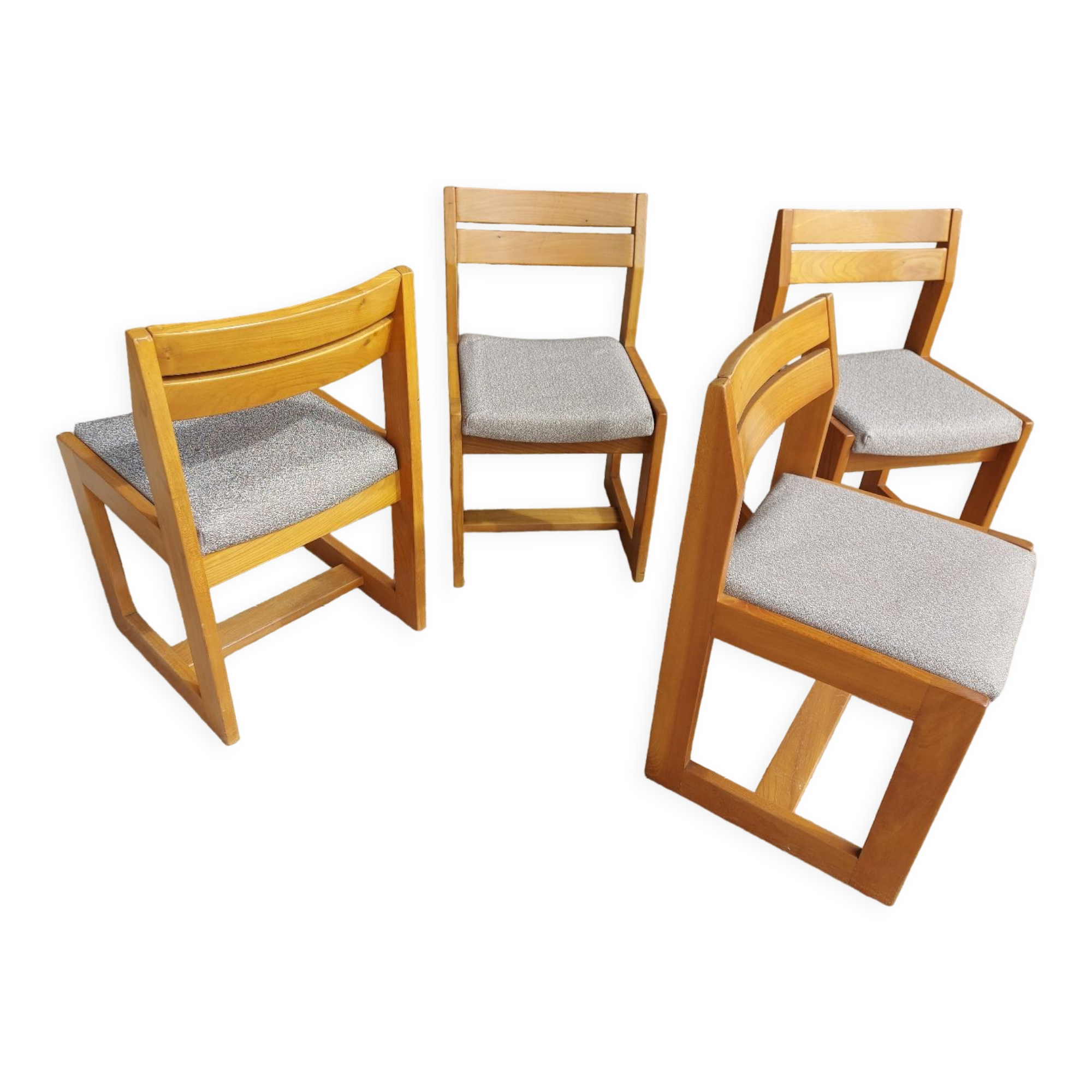 Set 4 chairs, scandinavian shape, year 1983