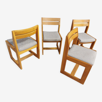 Set 4 chairs, scandinavian shape, year 1983