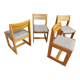 Set 4 chairs, scandinavian shape, year 1983