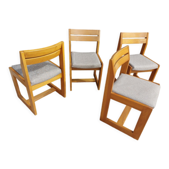 Set 4 chairs, scandinavian shape, year 1983