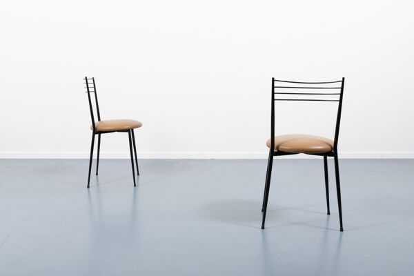 Set of 4 vintage Italian bistro chairs 1970