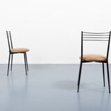 Set of 4 vintage Italian bistro chairs 1970