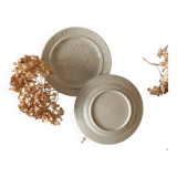 Speckled stoneware plate