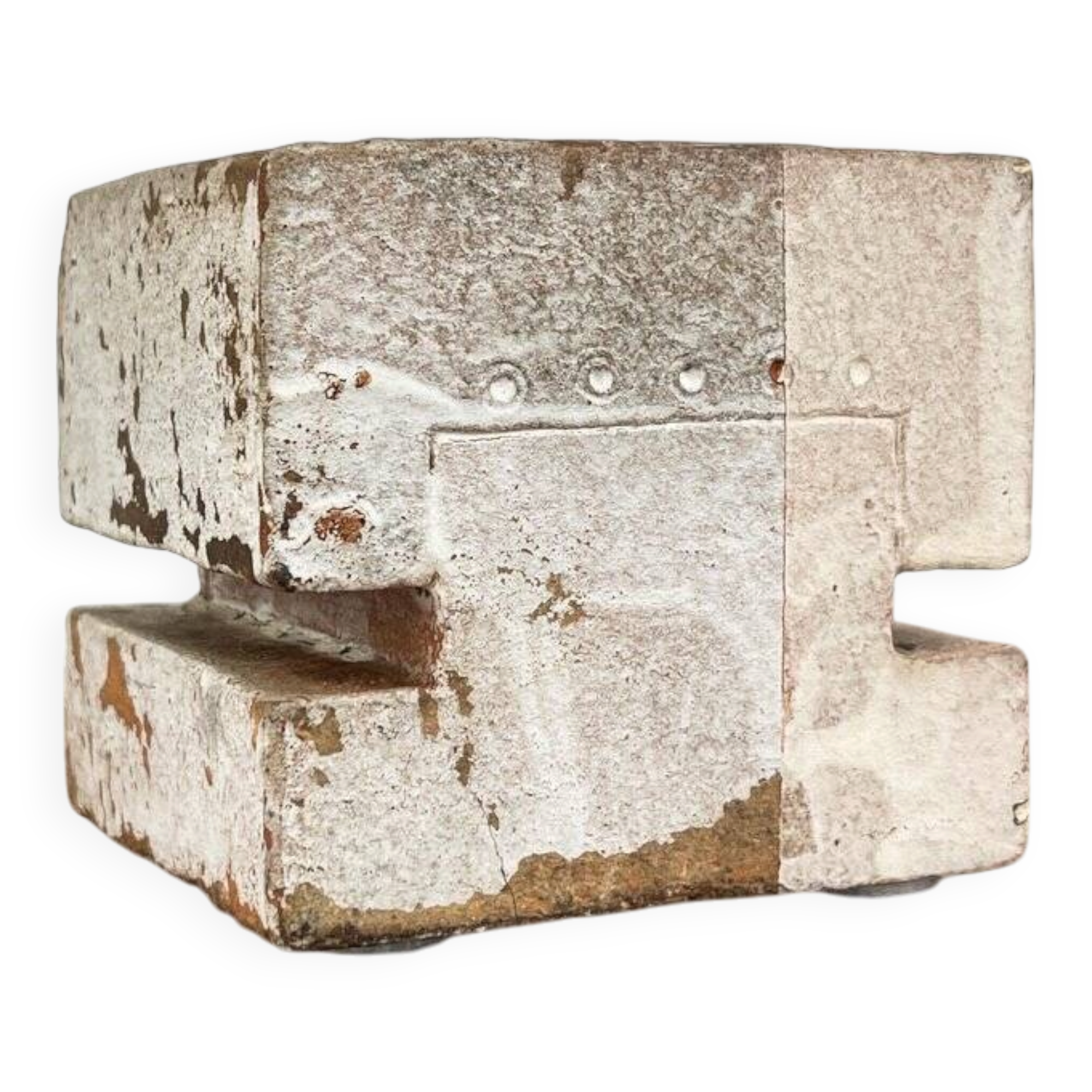 Klaus Lehmann, Cubist art sculpture in postmodern German brutalist ceramic Studio Pottery no. 337 81, 1981