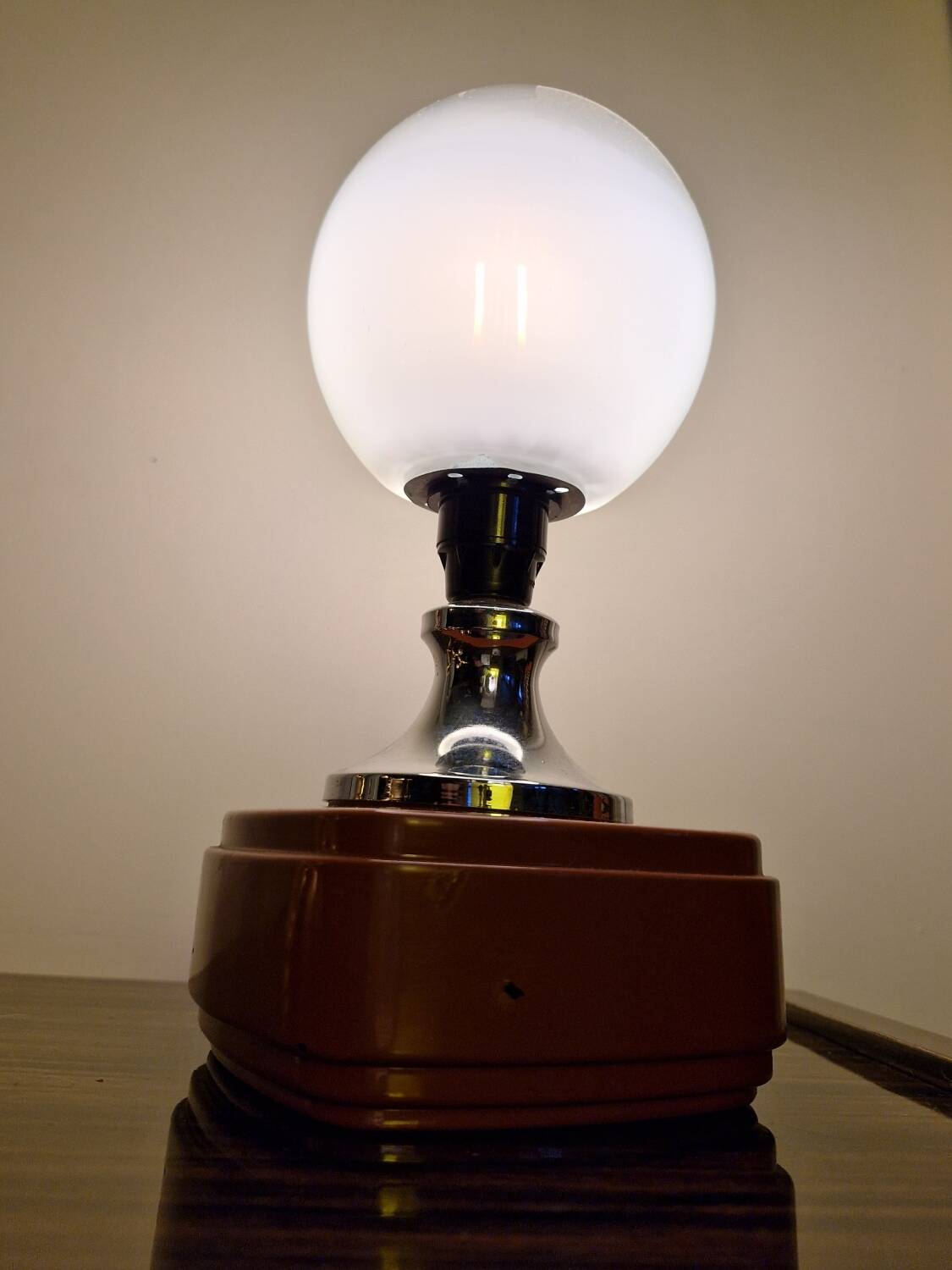 Murano glass, vintage 70s table lamp