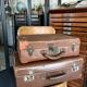 Former vintage suitcase "La Mondiale"