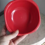 Red ceramic bowl