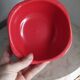 Red ceramic bowl