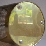 Postmodernist perforated brass wastepaper basket 1980 Memphis