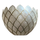 Vintage capiz shell wall light half moon 1950s 1960s