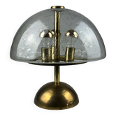 Lampe de table des années 60 des années 70 par Doria Leuchten Allemagne laiton de verre Space Age