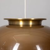 Lustre vintage années 70 en plastique marron design Massoni pour Harvey Guzzini