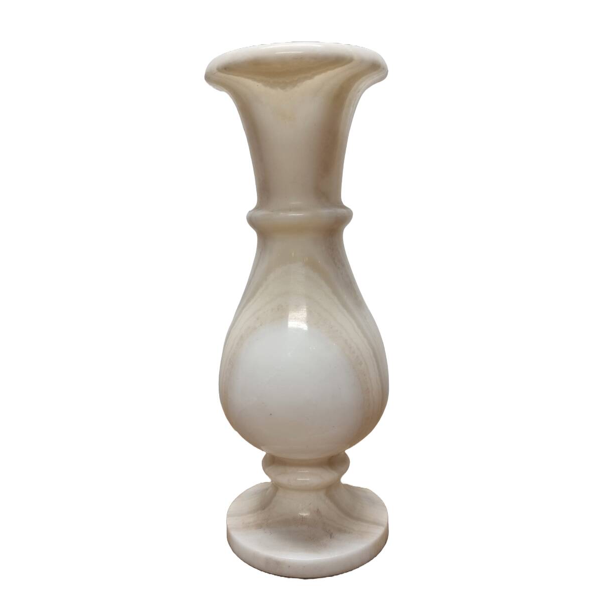Vintage White Marble Vase 70s, 1970s