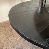 Vintage coffee table from the 80s in smoked glass and chrome metal