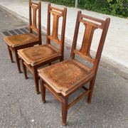 3 chaises art déco Luterma Estonie 1950