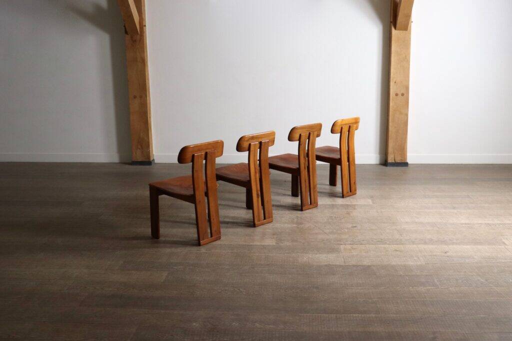 Mario Marenco Sapporo dining chairs Mobil Girgi Italy 1970s