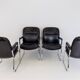Set of 4 leather office chairs by Grahl