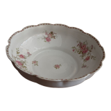 Limoges porcelain salad bowl rooster brand jbt & cie 1910 rose stems