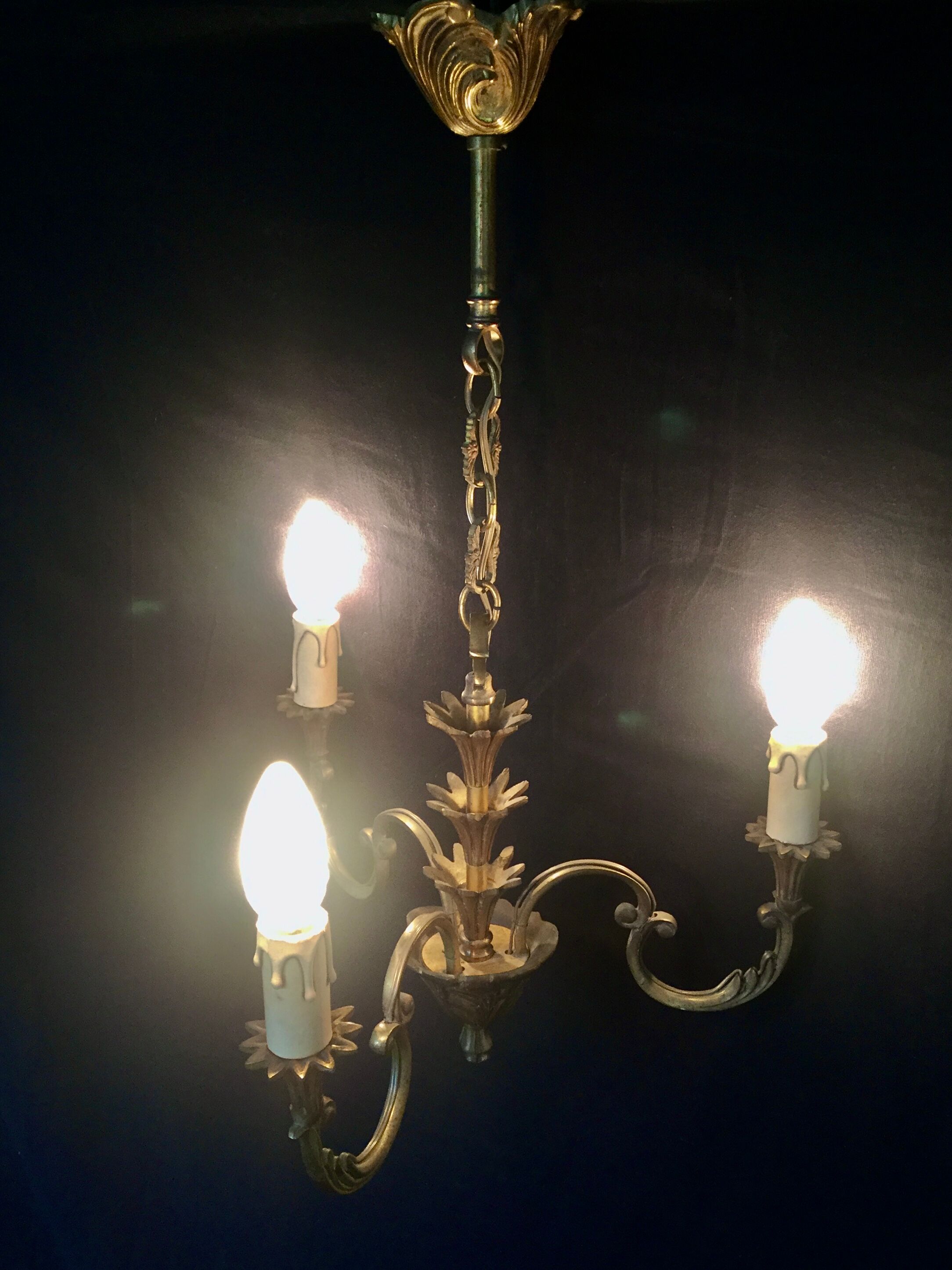 Lustre 3 bronze lights