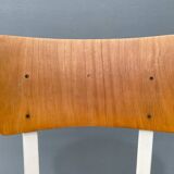 3 chaises en bois, Tchécoslovaquie années 1950