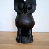 Chouette en bois sculpté vintage