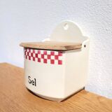 Old ceramic salt box