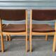 set of 6 Scandinavian style chairs in solid wood and vintage velvet