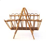 Rattan magazine rack