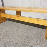 Pine bench attributed to Charlotte Perriand 1960 Les Ménuires