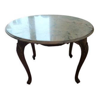 table basse, de salon, marbre et laiton