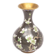 Chinese enameled brass vase
