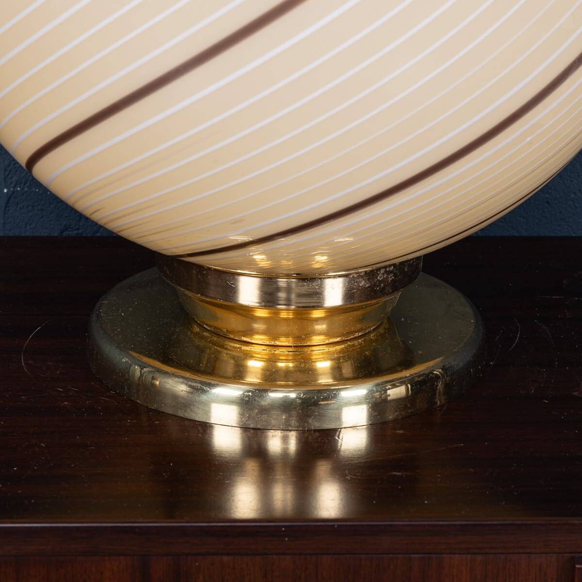 Vintage 20thc italian hand blown glass table lamp, murano