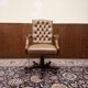 English Chesterfield Office Chair Brown