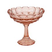Art Deco Pink Rosaline Pressed Glass Fruit Bowl – Scailmont