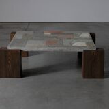 Concrete and stone coffee table - Netherlands 1960s