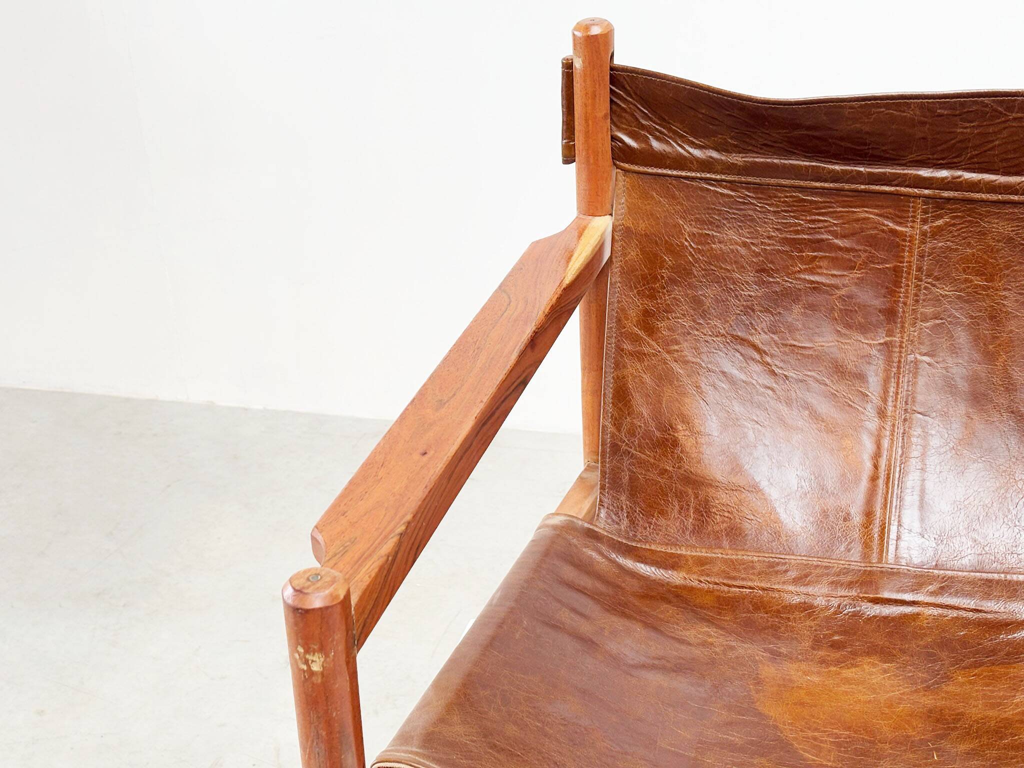 Leather 1970's Roxinho lounge chair by Michel Arnoult