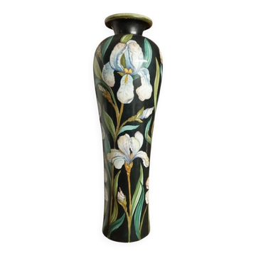 Vase monumental de 100 cm en céramique Art Nouveau