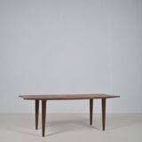 Danish coffee table in solid wood with beautiful design, 1960s