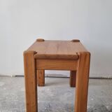 Vintage solid elm bedside table