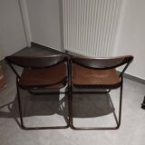 Pair of 2 folding chairs, design by Niels Gammelgaard - 1976s - vintage.