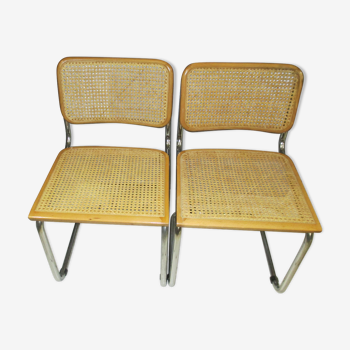 Paire de chaises Cesca B32 Marcel Breuer vintage 1970