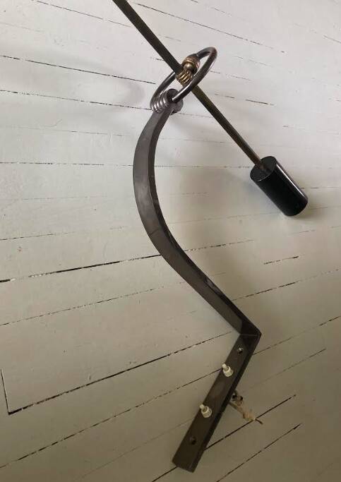 Rare pendulum wall lamp, Editions Maison Lunel, Paris, France, circa 1950