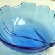 Blue leaf glass salad bowl cup