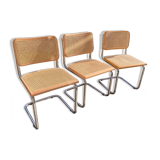 3 chaises Cesca B32 cannage