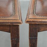 Set of four antique oak dining chairs in Art Nouveau style