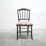 Antique Napoleon III chair in wood and fabric