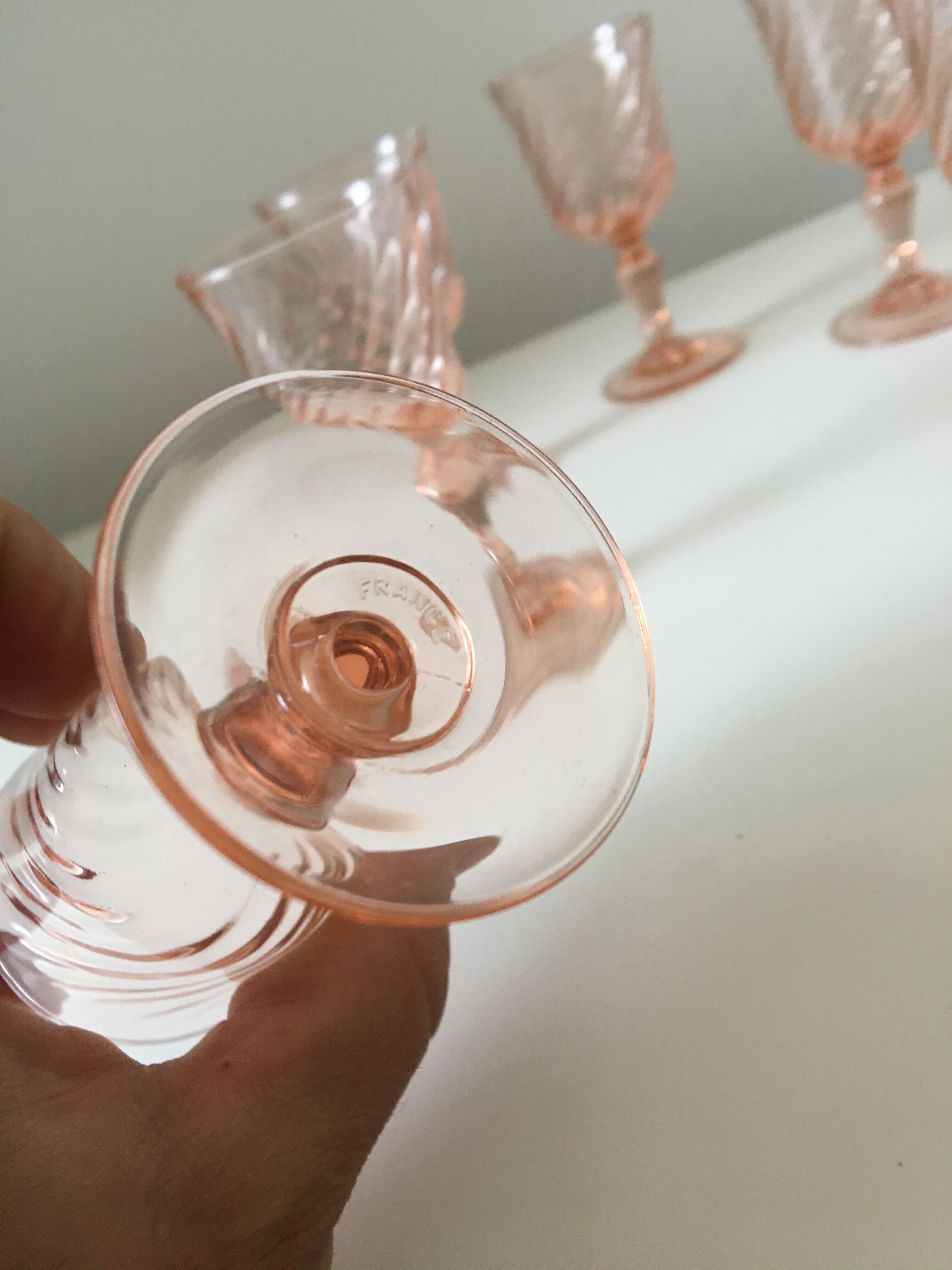 6 Rosaline liqueur glasses