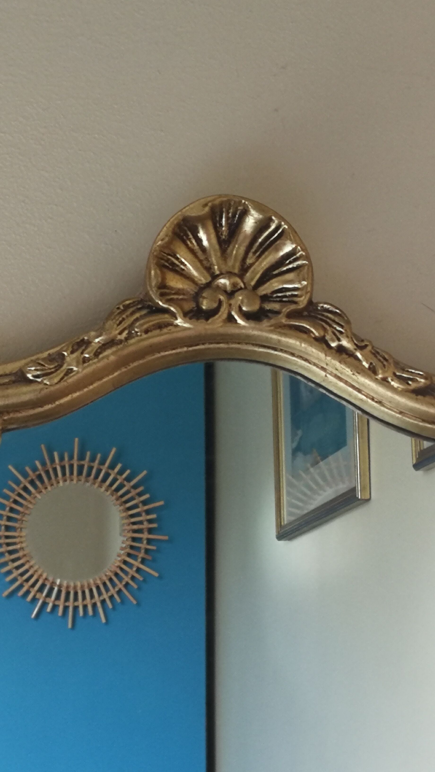 Former mirror, gilded molding, french classic 30x51cm