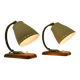 Pair of Table or Desk Lamps, Sweden, 1940s/1950s by EWÅ Armaturfabrik (attributed)
