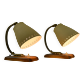 Pair of Table or Desk Lamps, Sweden, 1940s/1950s by EWÅ Armaturfabrik (attributed)
